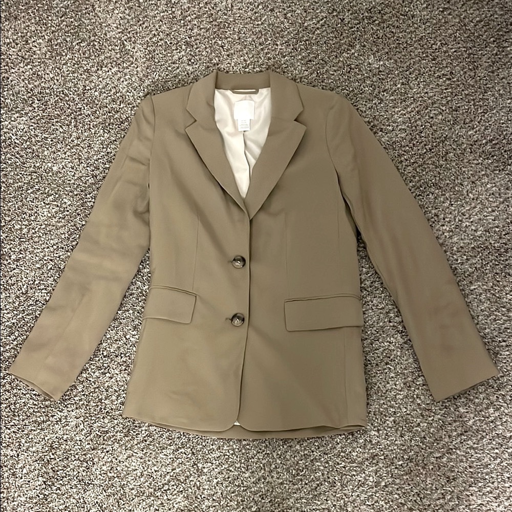 H&M Tan Blazer Classic Suit Jacket Size 3XS